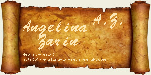 Angelina Zarin vizit kartica